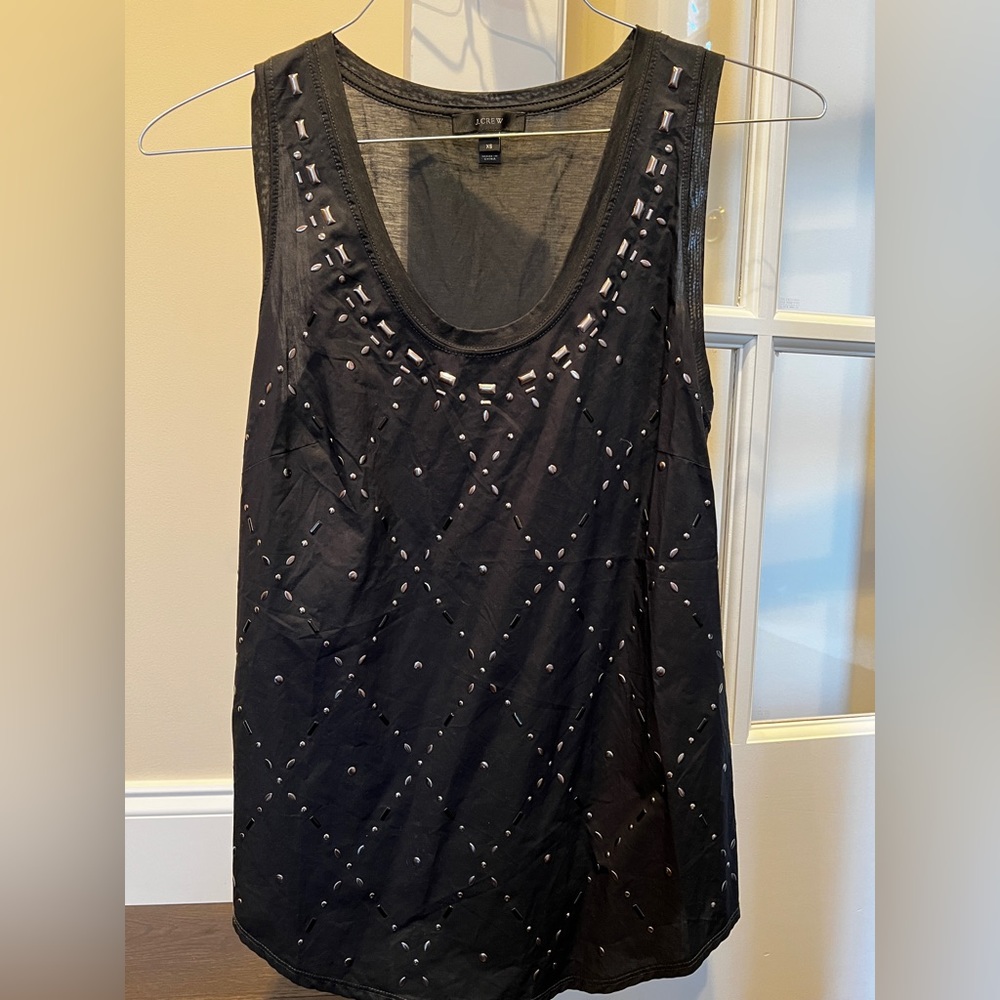 Jcrew dark gray thin cotton tank size XS